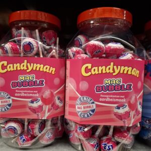 Candyman Mac Bubble Aardbei 100 stuks
