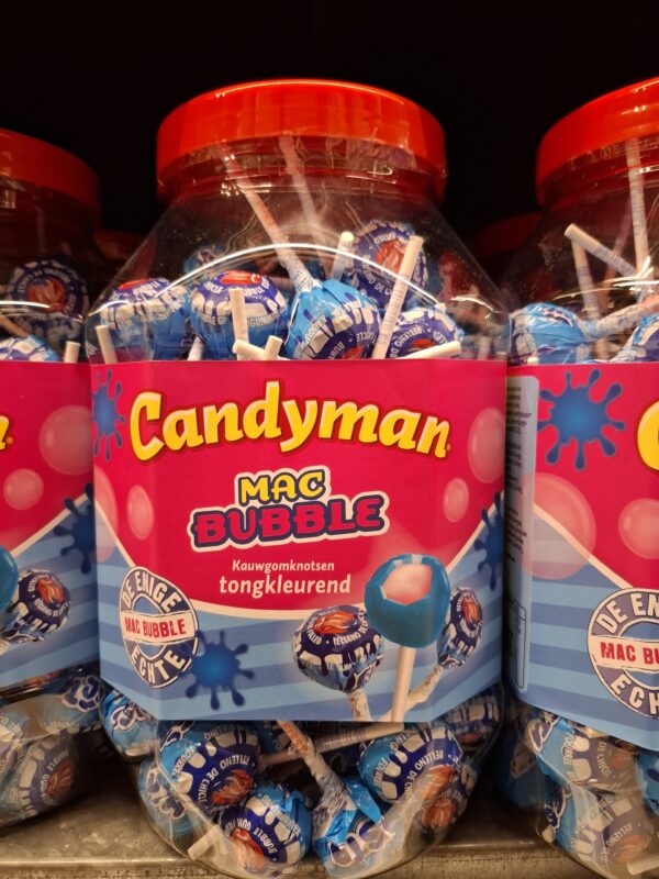 Candyman Mac Bubble blauw 100 stuks